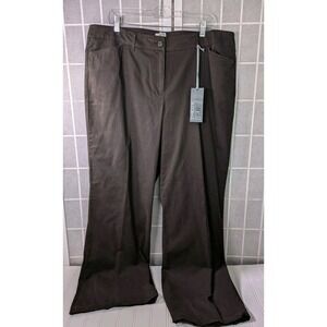 Chicos Womens Pant Size 3 (XL/14-16) Brown City Sateen Modern Fit Pocket Trouser